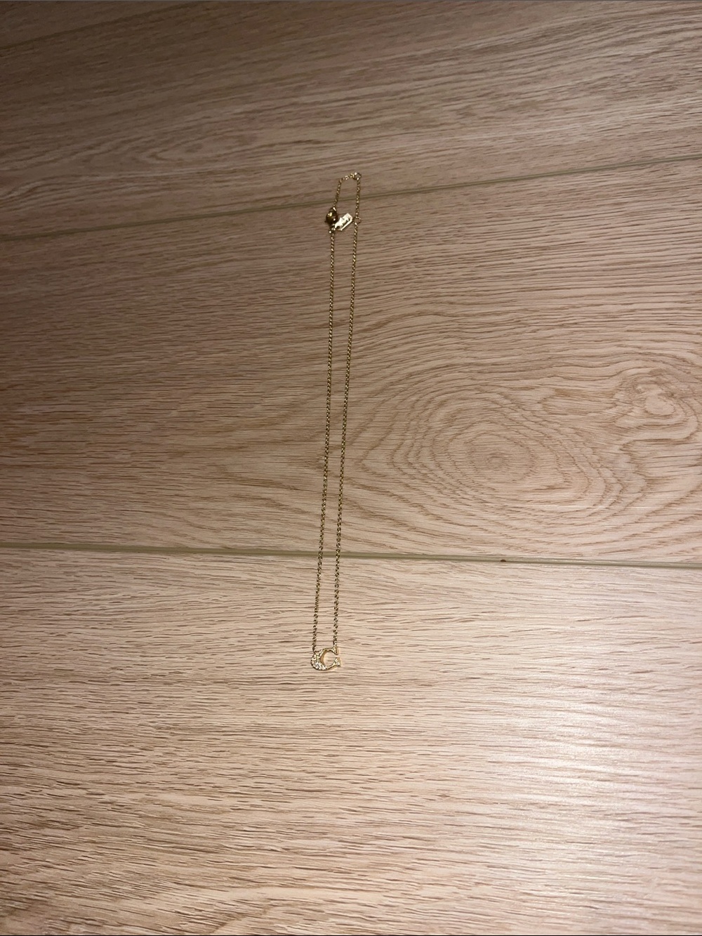 Coach Gold-Tone Crescent Necklace - Picture 1 of 1